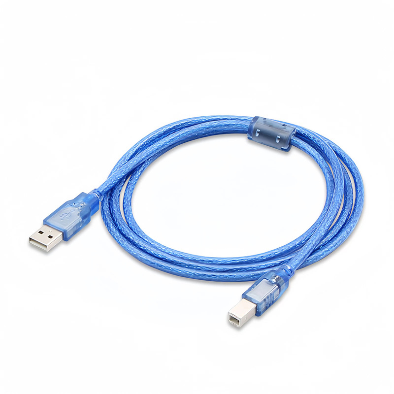 全銅透明青角口usb 0プリントケーブルパソコン延長ケーブルa/bプリンタケーブル1.5メートル|undefined
