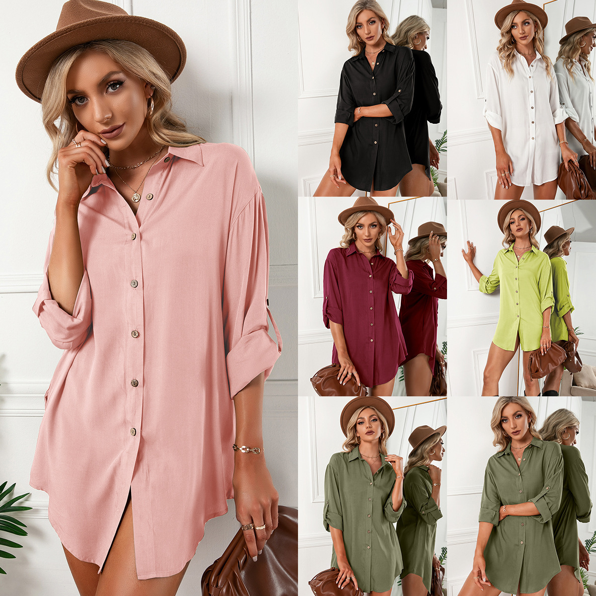 Large -size loose female shirt factory wholesale Summer Sexy Ladies…
