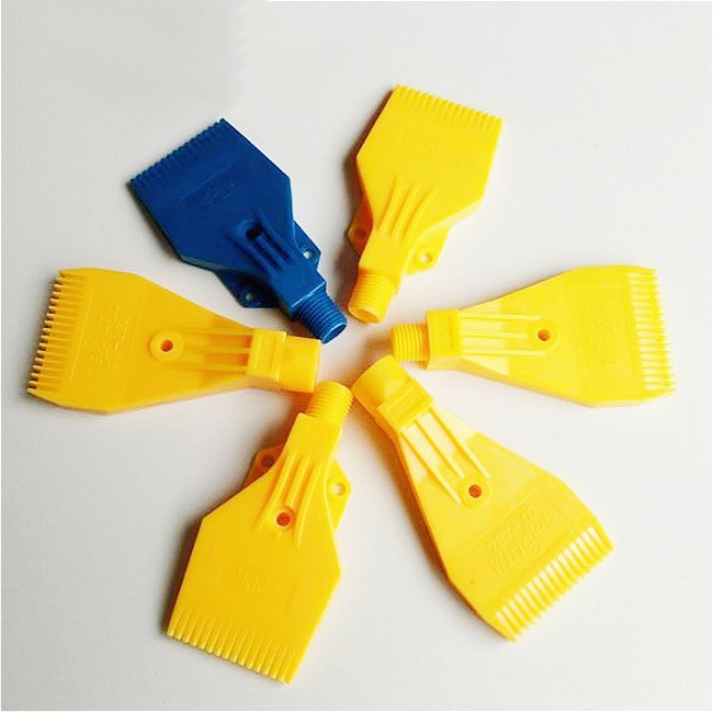 F型吹风喷嘴塑料喷头梳型吹气喷嘴1/4鸭嘴喷气冷却气刀16孔风刀