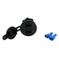 Автомобиль лодка мотоцикл Скутер модифицированный двойной USB Автомобильное зарядное устройство розетка дисплей напряжения светодиодный зарядное устройство для мобильного телефона