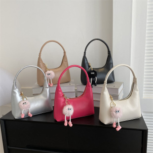 2024 Spring and Summer New Fashion Handbag Shoulder Underarm Small Square Bag Women's Bag Simple Casual Handbag