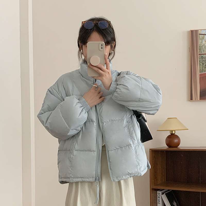 巷北角短款羽绒服女韩版洋气时尚白鸭绒小个子加厚保暖立领冬外套