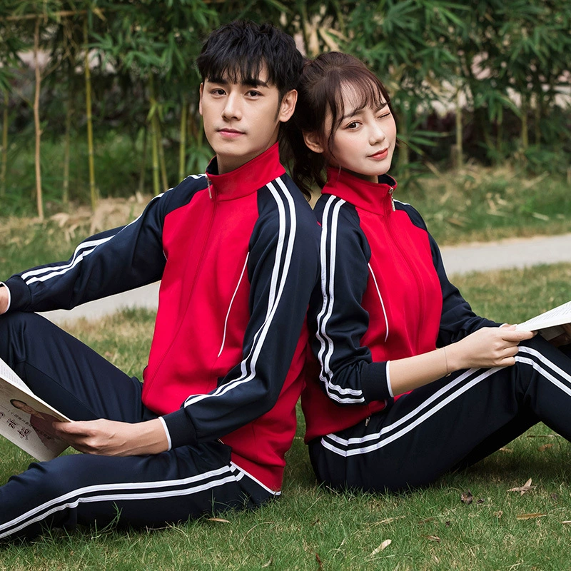 Uniform, autumn demi-season set for elementary school students, sports suit for men and women for beloved
