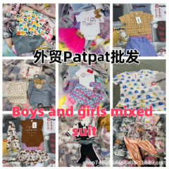 クロスボーダー外国貿易パットパット春夏のホット販売男女の子供たちの快適なファッションミックスの子供たちのスーツ工場のバッチ価格