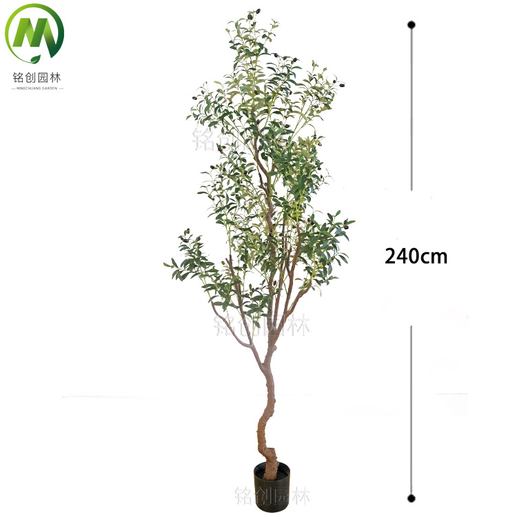Decoración del hogar artificial olivo bonsai artificial planta verde grande árbol artificial bonsai al por mayor