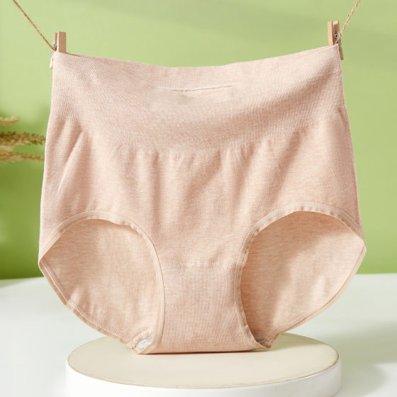 New large size color cotton seamless high waist briefs ladies high elastic fat mm200 kg cotton crotch wholesale