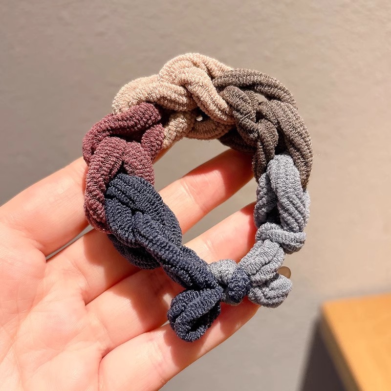 Zhao LuSi con el anillo de cabello de alta gama de mujeres color trenzado cuerda de cabeza 2025 nuevo pellizco cuero de cabello de alta elasticidad accesorios para el cabello