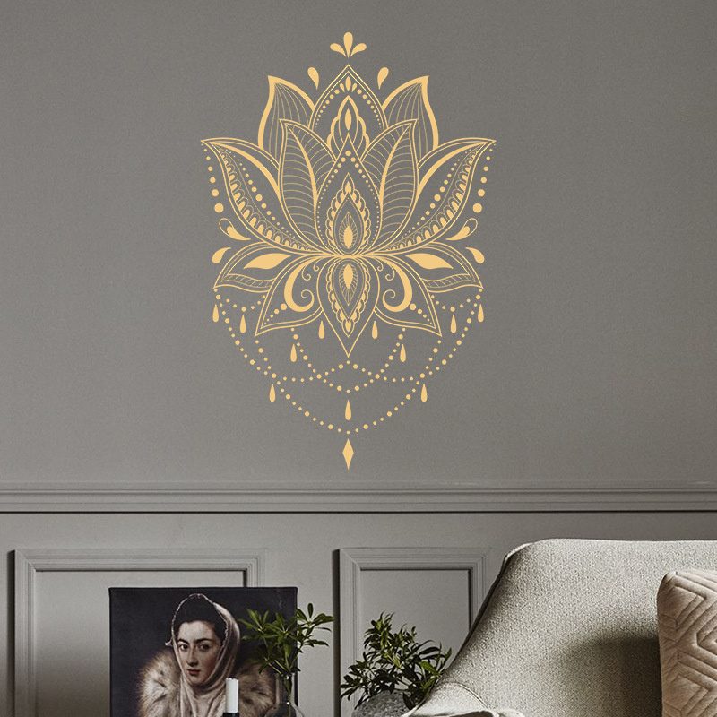 Simple Literary Lotus Mysterious Wall Stickers display picture 7