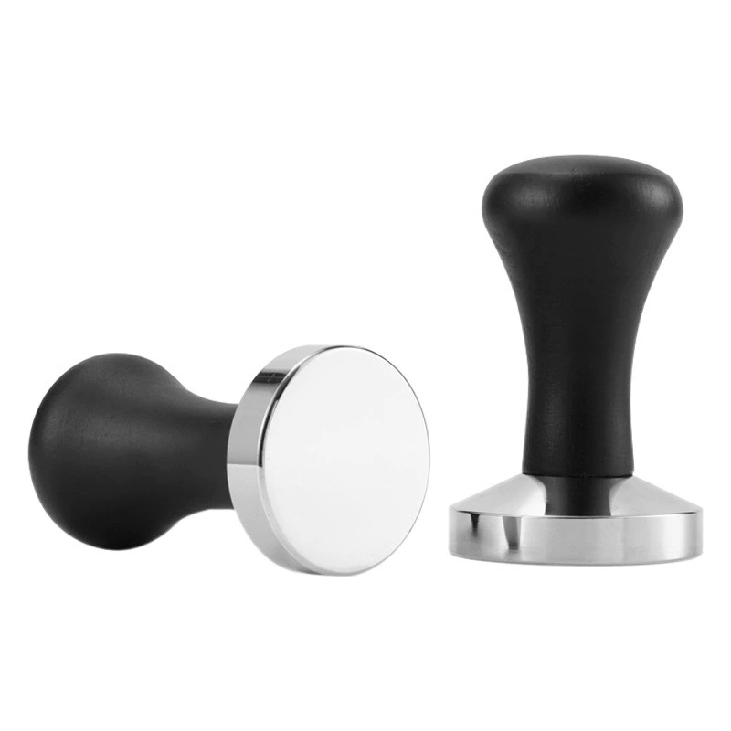 Пресс для порошка из нержавеющей стали Кофейный порошок Пресс молоток 51 мм молоток для порошка из цельного дерева Кофемашина твердый 58 мм напорный наполнитель с деревянной ручкой