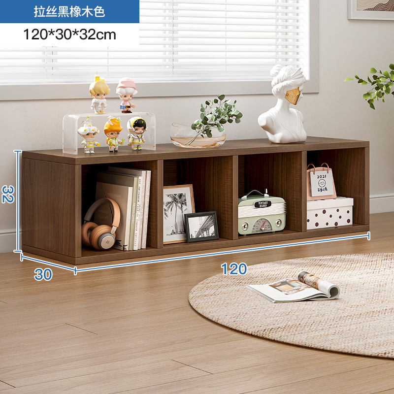 Estantería Estante de piso a techo Estante para libros simple Gabinete a cuadros para el hogar Gabinete de ocho compartimentos Sala de estar Gabinete corto Gabinete de almacenamiento Gabinete de almacenamiento