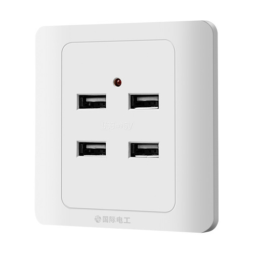 Two-position and four-position USB socket panel Type 86 exposed and concealed wall switch socket 220V36V to 5V power supply