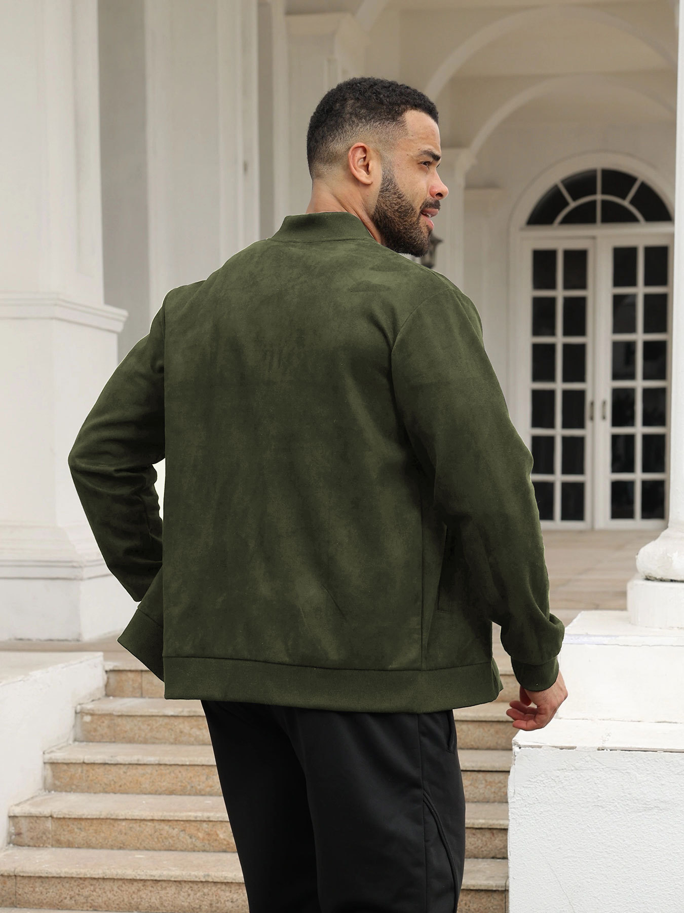 Europa e die Vereinigten Staaten neue Männer Mode lässig Wildleder leichte Pullover Jacke Mantel_voghion.com
