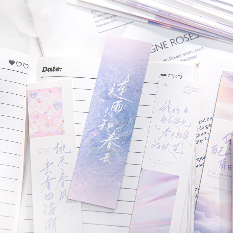 Mr. Paper Marcadores en caja Escuchar la serie Wild Wind Texto de bendición coreano Marcadores de marca de alto valor para estudiantes