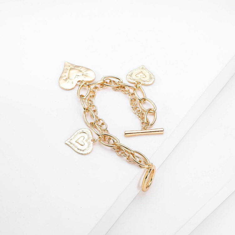 Simple Love Double-layer Chain Bracelet display picture 7