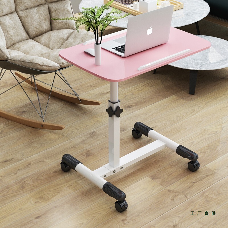 Lazy Foldable Movable Adjustable Rotating Bed Desk for Home Use, Simple Bedside Table for Laptop
