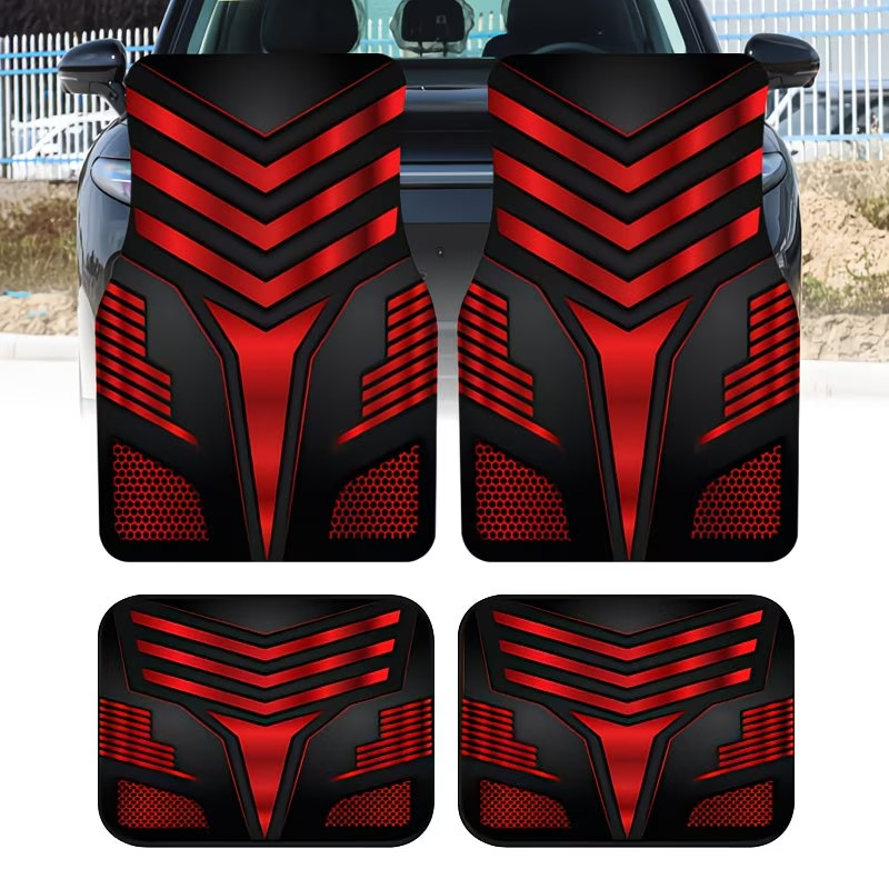 Cross-Border Temu New Hot-Selling American-Style Car Floor Mats, Dirt-Resistant, Wear-Resistant, Easy to Care For, Four-Piece Set, Label Included, Dropshipping Wholesale