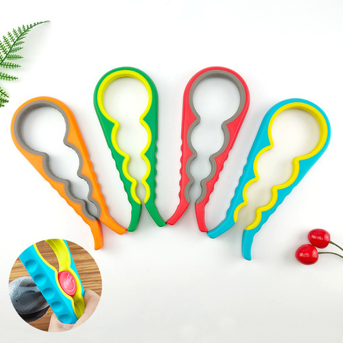 Kitchen multifunctional bottle opener four-in-one can twisting cap artifact labor-saving anti-slip household gadget