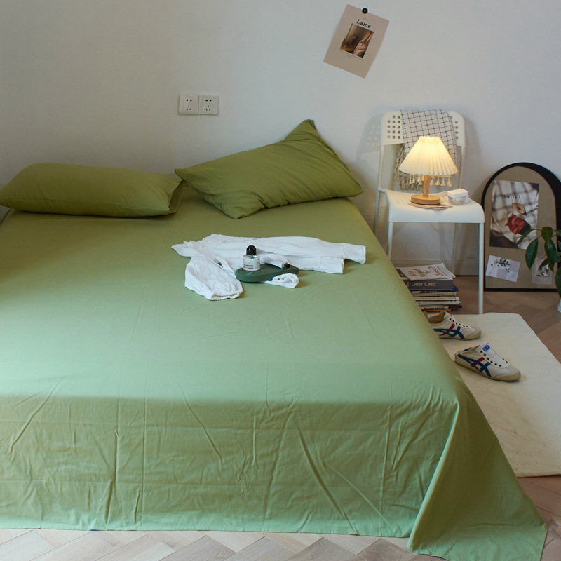 Simplicidad| 60 sábanas de algodón lavado con agua de algodón una sola pieza de algodón doble una sola colcha de almohada de tres piezas de ropa de cama image 8