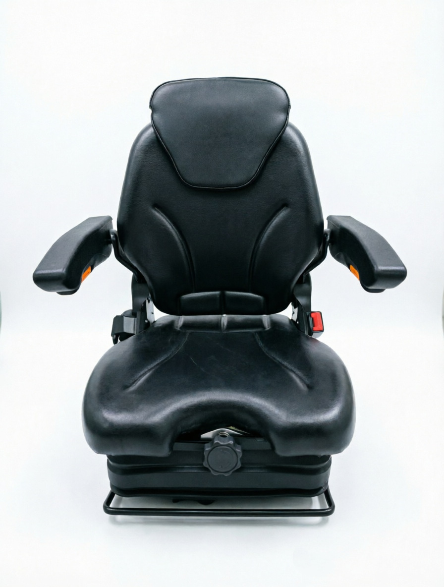 Engineering vehicle mechanical shock-absorbing forklift seat, agricultural machinery seat with sliding rail, high-end universal loading vehicle seat
