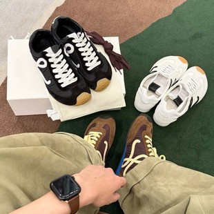 Putian High-End 2025 New American Retro Color-Blocking Ballet Sneakers Flat Casual Sneakers Running Shoes