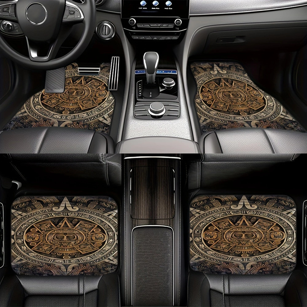 Amazon Cross-border TEMU Nordic Retro Car Mat Carpet Carpet Four-piece Set Dirty Mat Wholesale
