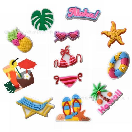 Hole shoe flower DIY beach shoe buckle removable decoration clip summer holiday beach cross-border PVC accessories