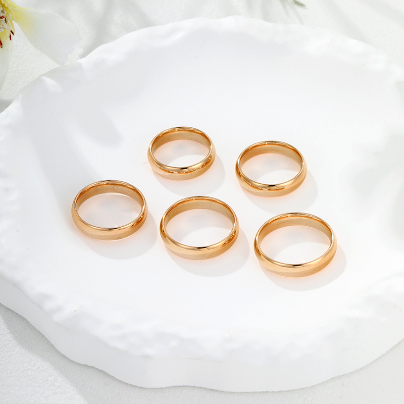 Anillo Sencillo de Acero Inoxidable Xuping, Nuevo y Moderno, con Superficie Lisa, Estilo Europeo y Americano, Anillo de Lujo Ligero para Uso Diario, Venta al Por Mayor image 5