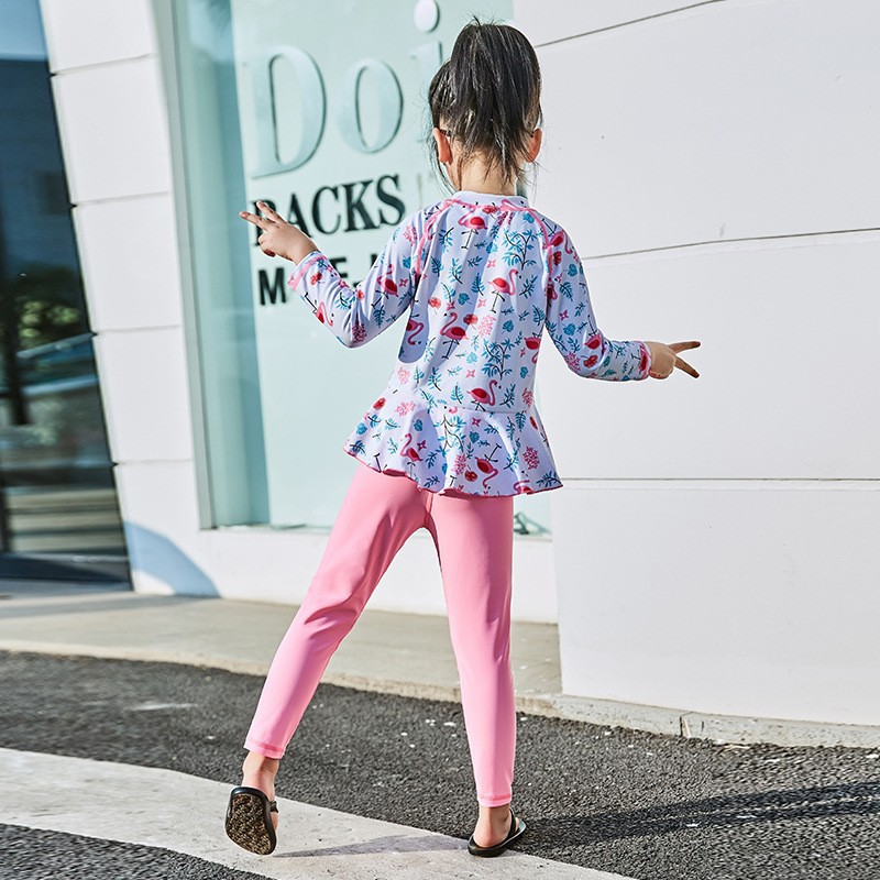 Children's swimwear, split uniform, long-sleeve, trousers, for teenagers 2