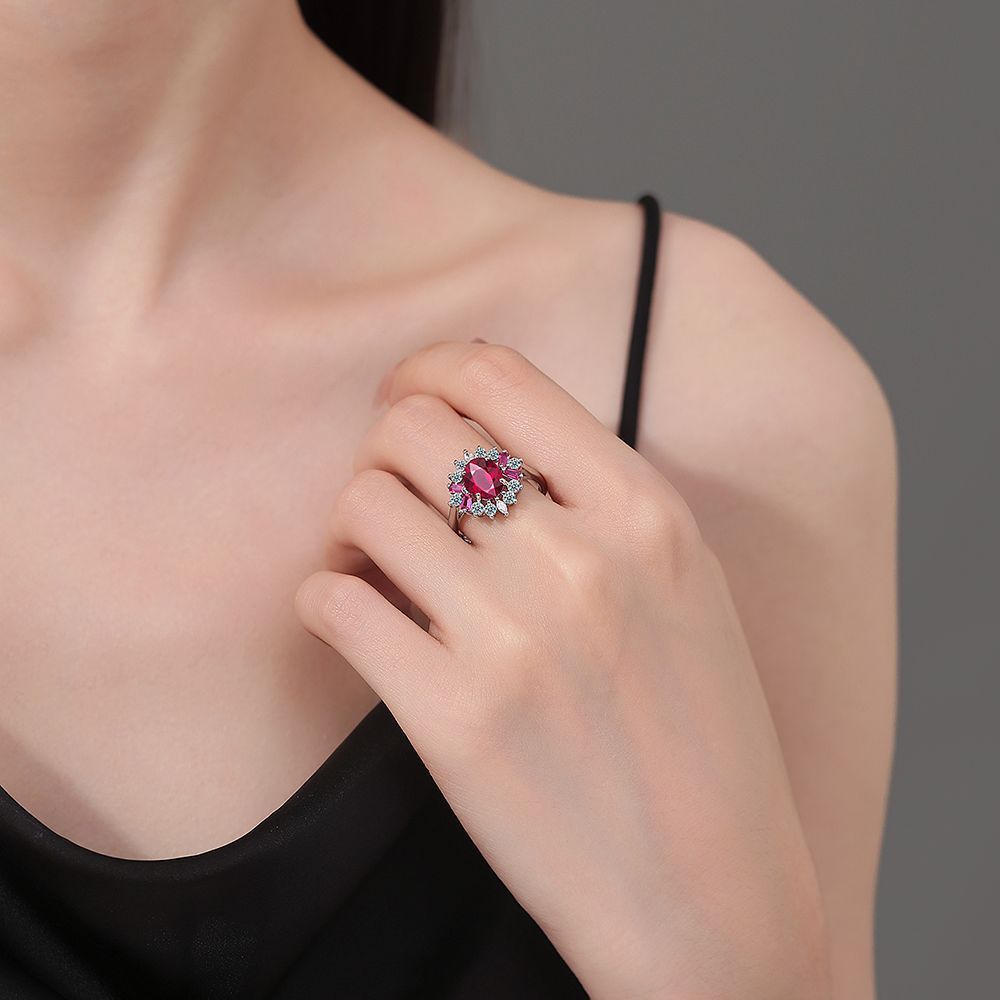 The new European and American luxury red steel jade pigeon pigeon…