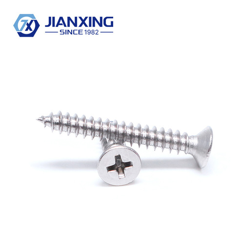 304 stainless steel FA countersunk head cross self-tapping screw KA flat head extended wood screw M1M2M3M4M5M6M8