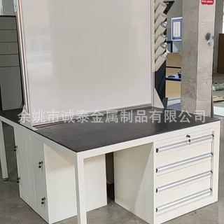宁波批发防静电工作台车间带灯维修操作台看板不锈钢钳工打包桌