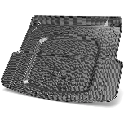Suitable for Audi A8L trunk mat special car tpe tail box mat decoration (Trunk Mat) - 2011-2013-audi-a8l-without-refrigerator-model-carbon-fiber-pattern-thick