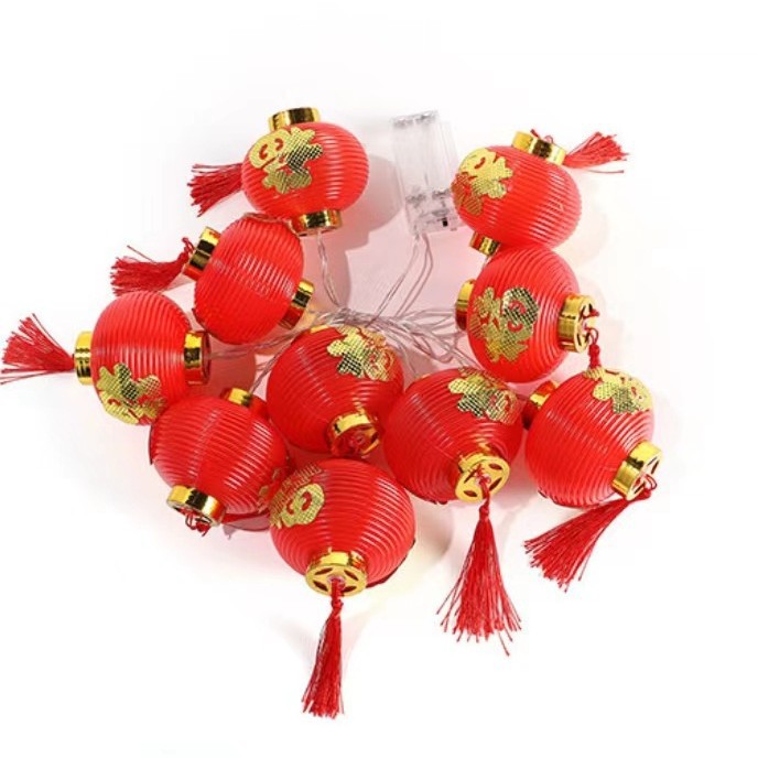 Año Nuevo LED lámparas de color lámparas de cadena Festival de Primavera Linterna Roja Fiesta de Año Nuevo Ambiente Decoración de la casa Linterna Colgante