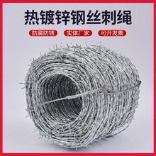 防盗刺绳带刺防护网钢丝绳网镀锌铁丝防爬铁蒺藜围网