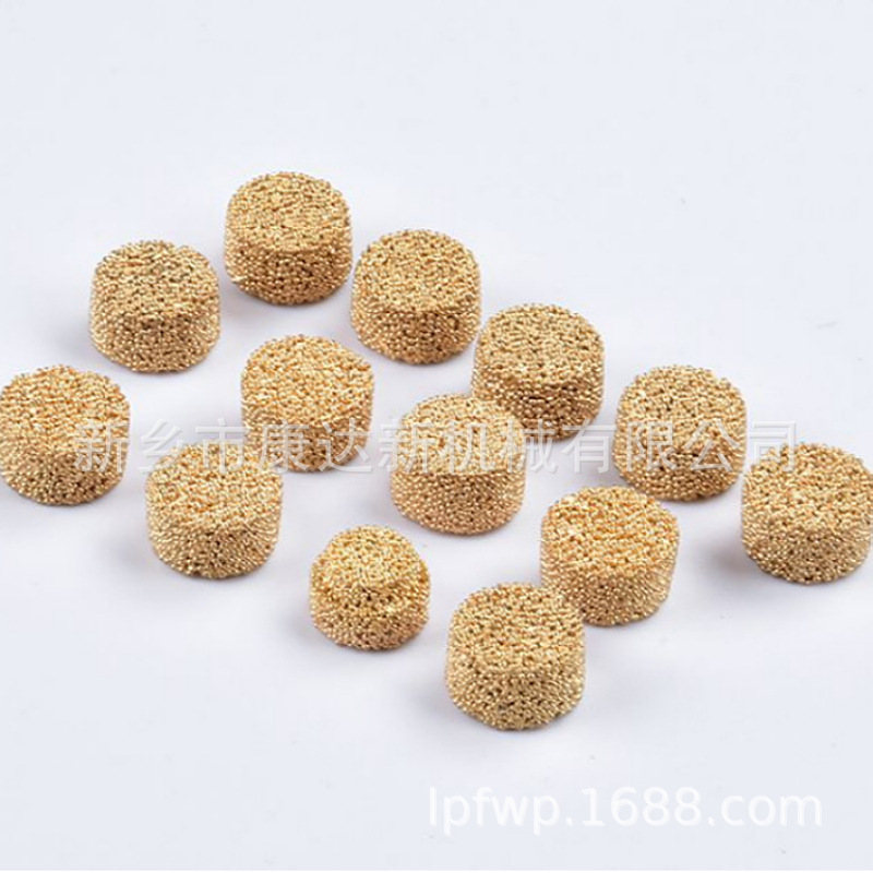 铜基滤芯 铜粉多孔透气片 烧结青铜滤芯 黄铜粉末压制滤芯片