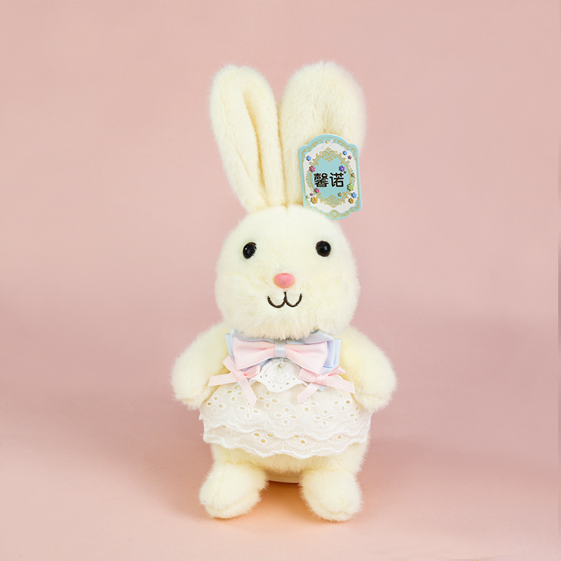 Blue and pink hollow skirt rabbit 23 cm