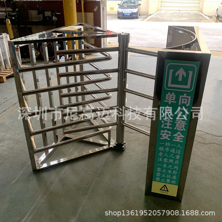 半高转闸双门转闸门工地小区旋转门十字单向不锈钢人行通道闸工厂