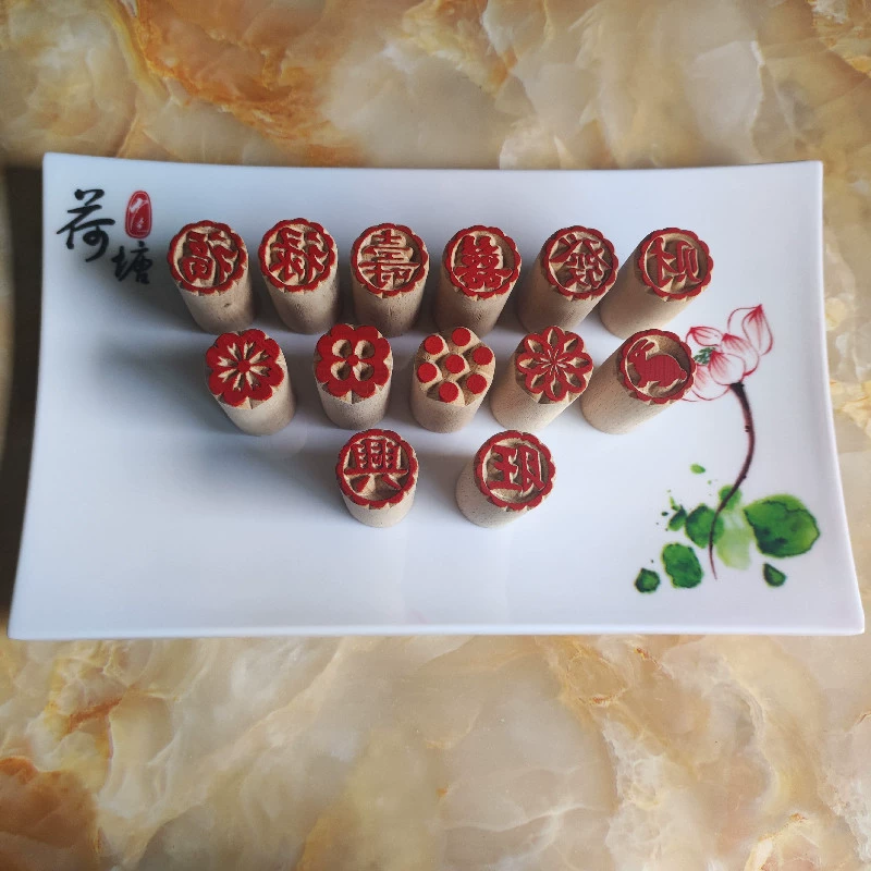 Деревянный штамп Su Style Moon Cake Bean Sauce Закуска Булочки на пару Булочка с белой кожей Хрустящая выпечка Макаронные изделия Деревянный 2,5 см