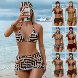 比基尼;连体泳衣;沙滩裙