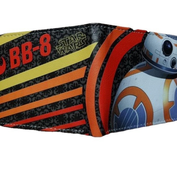 El cine y la televisión periférica Star Wars cartera Negro Guerrero soldado blanco corto de dos veces la cartera de la Juventud de Los Hombres DE LA PU billetera