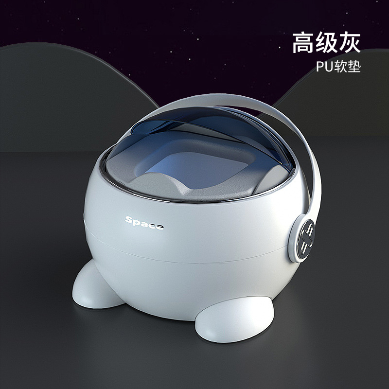 Space children's toilet seat with handles