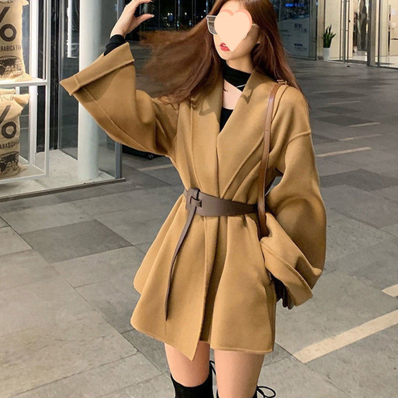 特大码风衣外套女300斤胖mm春秋呢子大衣毛呢外套洋气斗篷上衣潮|undefined