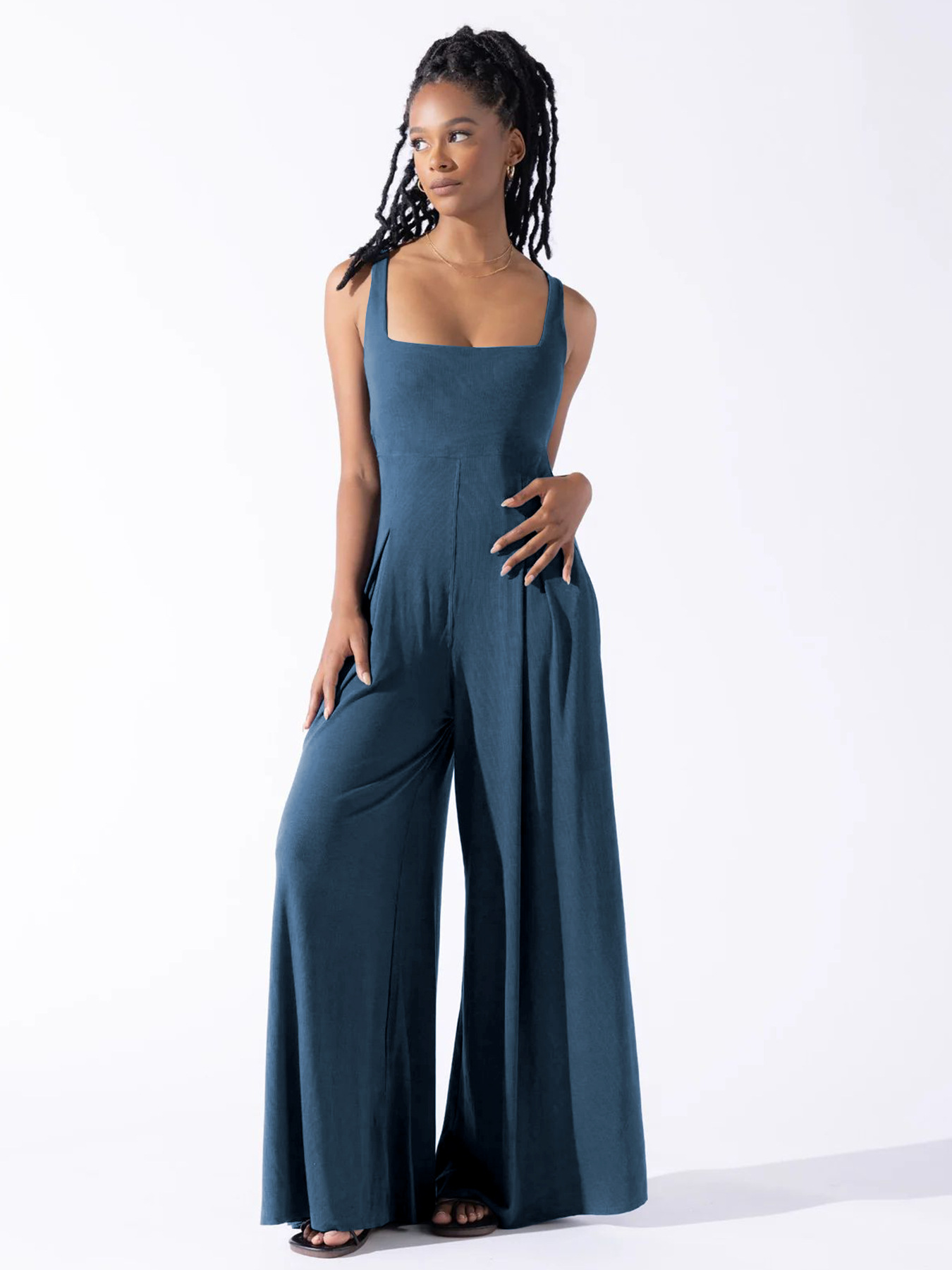 Women's Daily Street Simple Style Streetwear Solid Color Full Length Jumpsuits display picture 19