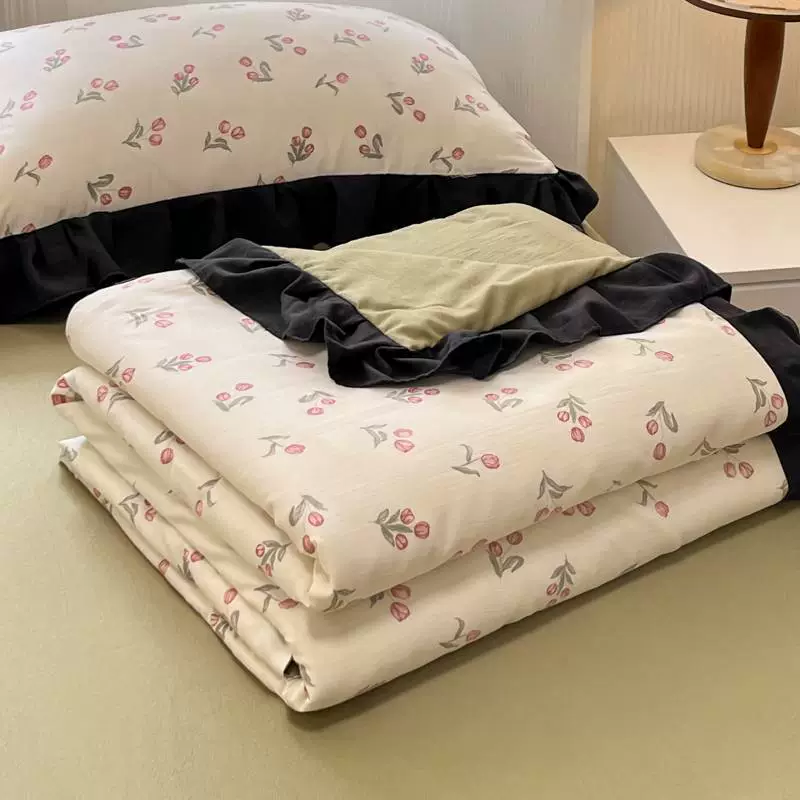 2025 new double-layer yarn summer quilt series