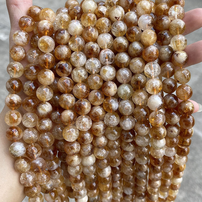 晶德珠宝 天然黄塔晶大颗粒散珠手工diy饰品配件半成品串珠批发|undefined