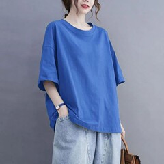 100kg 大きいサイズの女性の外国貿易ビッグブランドカットラベル純綿カバー肉 Tシャツ女性の夏ルーズ無地半袖 Tシャツ女性