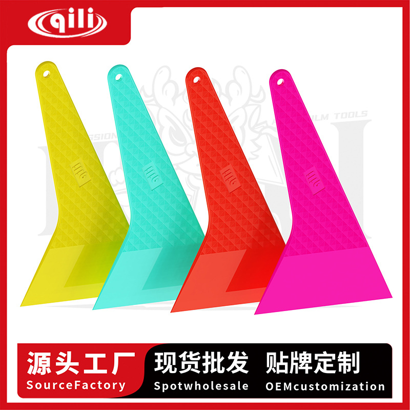 herramienta de adhesión de película de automóvil triangular en stock raspador duro resistente a altas temperaturas construcción de película de ventana para ventana de automóvil dura