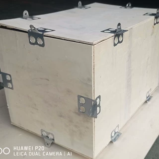 电机农机用免熏蒸出口公母扣钢带拼接木箱易拆装定制木箱木质