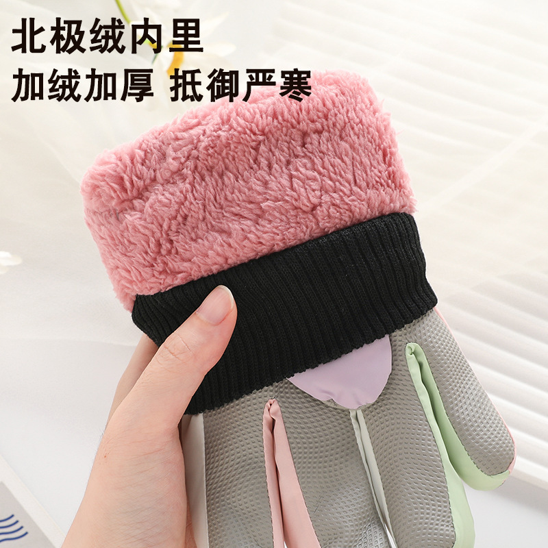 滑雪手套冬季女骑车触屏韩版防寒防水加绒加厚防风可触屏冬季款|undefined