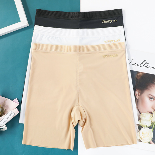 Safety pants ice silk breathable seamless boxer briefs for women high waist cotton crotch plus fat extra large size shorts